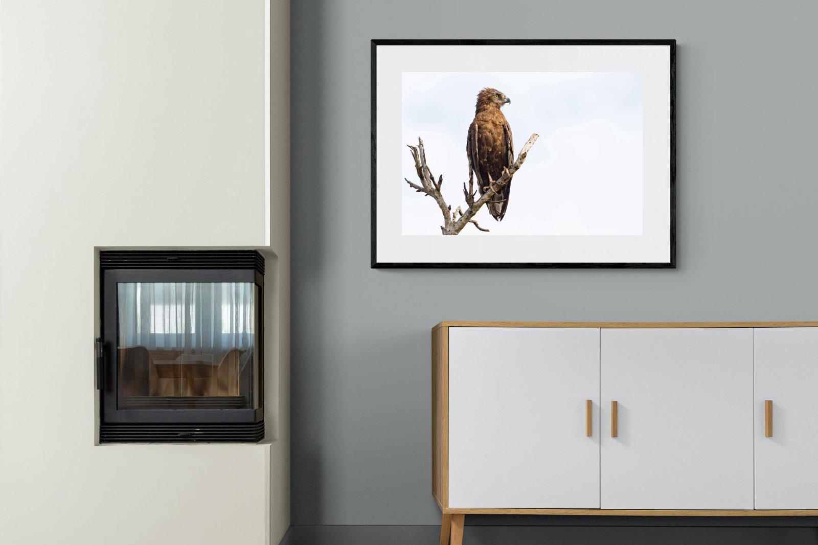 Perched-Wall_Art-100 x 75cm-Framed Print-Black-Pixalot