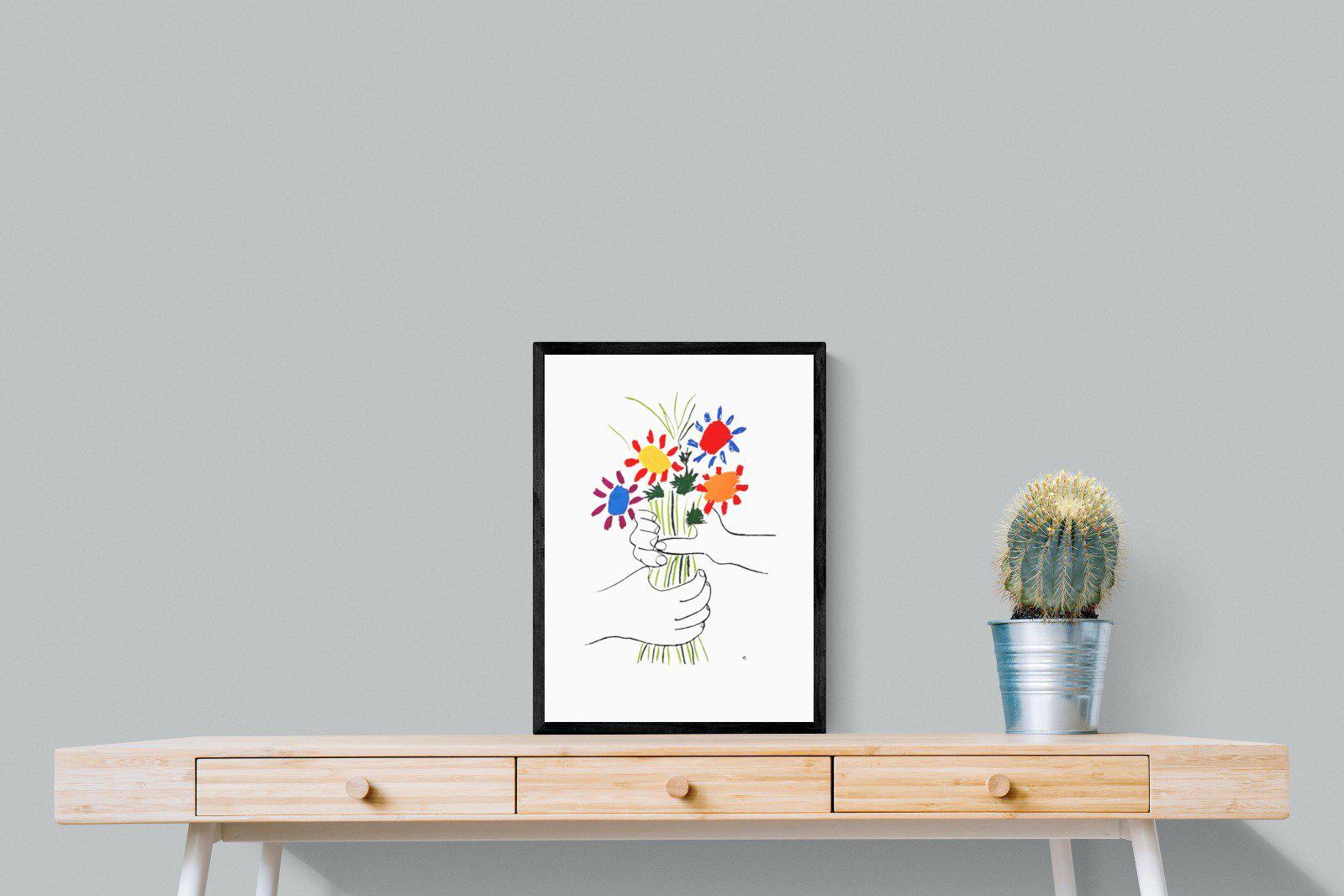 Petite Fleurs-Wall_Art-45 x 60cm-Mounted Canvas-Black-Pixalot