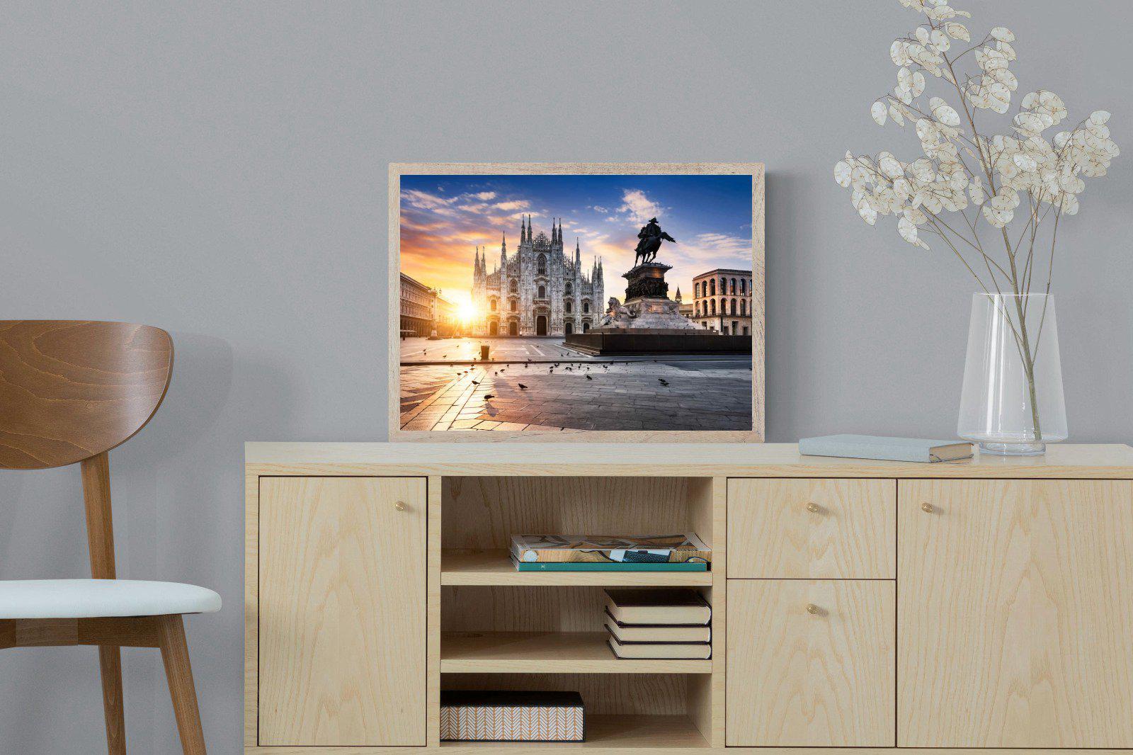 Piazza del Duomo-Wall_Art-60 x 45cm-Mounted Canvas-Wood-Pixalot