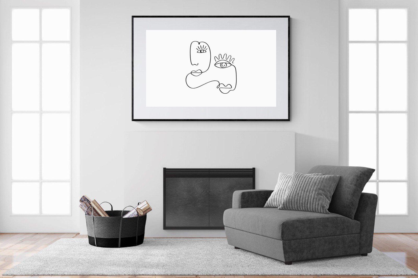 Picasso Two-Wall_Art-150 x 100cm-Framed Print-Black-Pixalot