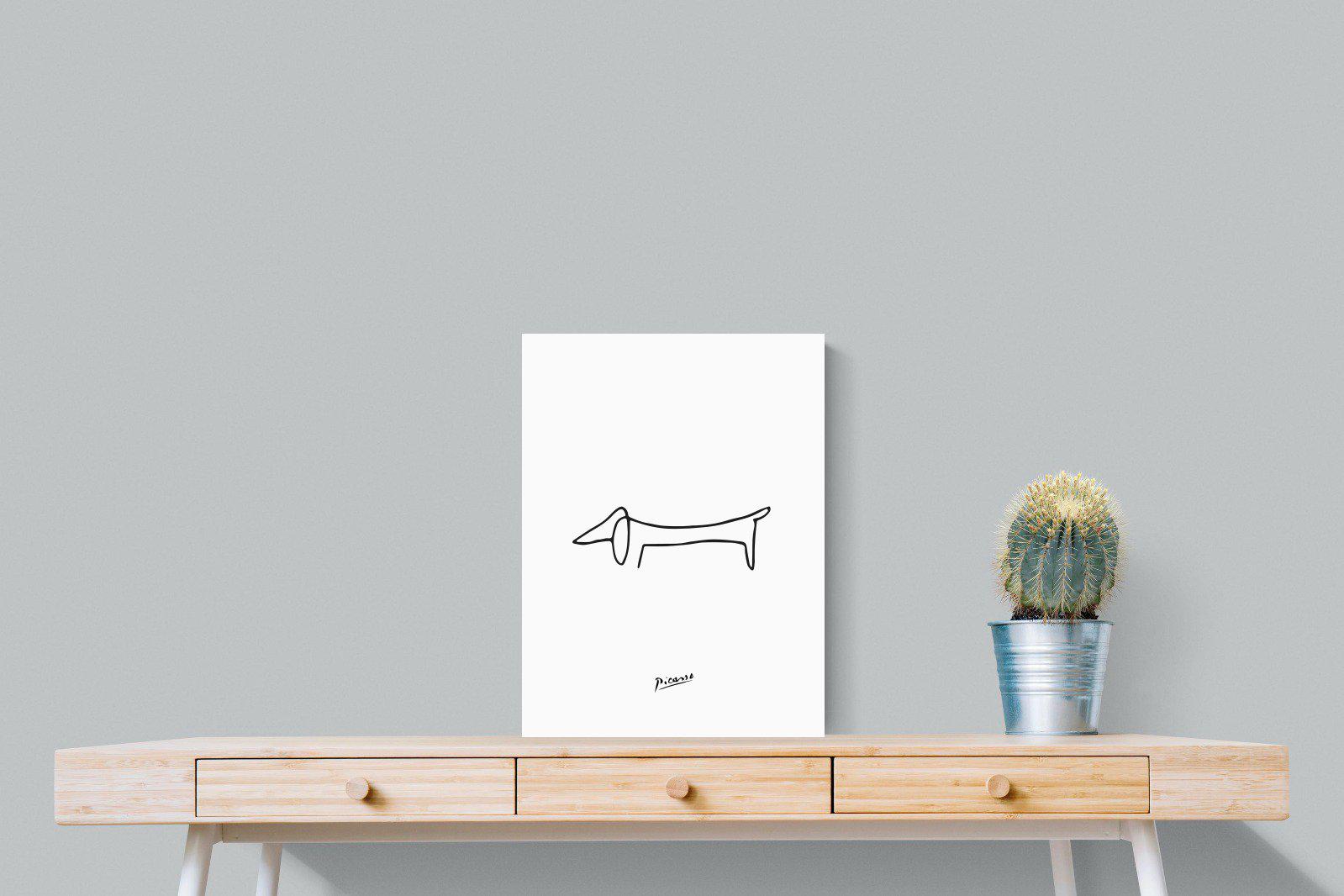 Picasso's Dachshund-Wall_Art-45 x 60cm-Mounted Canvas-No Frame-Pixalot