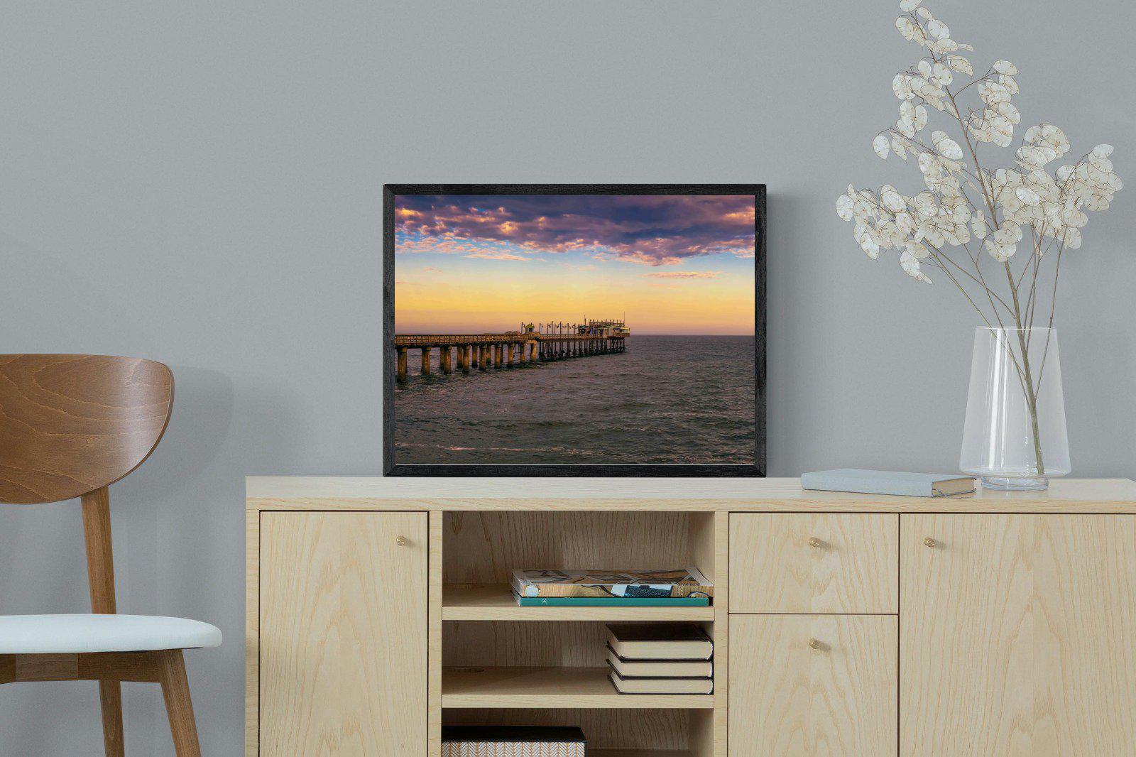 Pier-Wall_Art-60 x 45cm-Mounted Canvas-Black-Pixalot