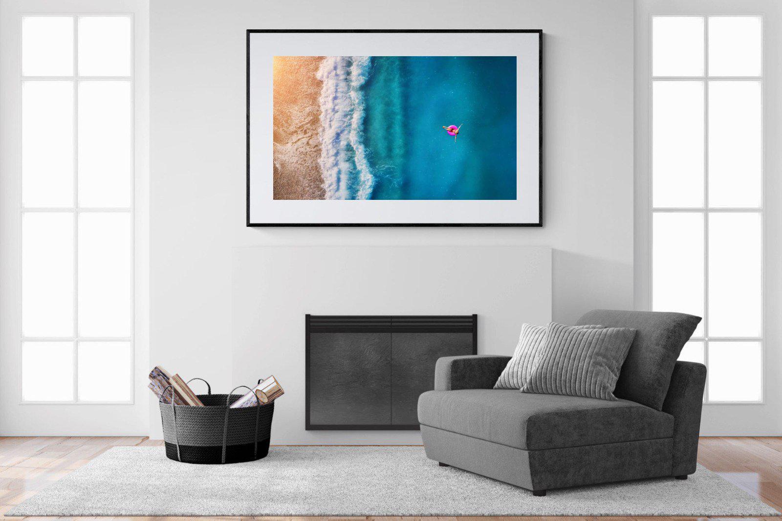 Pink Ring-Wall_Art-150 x 100cm-Framed Print-Black-Pixalot