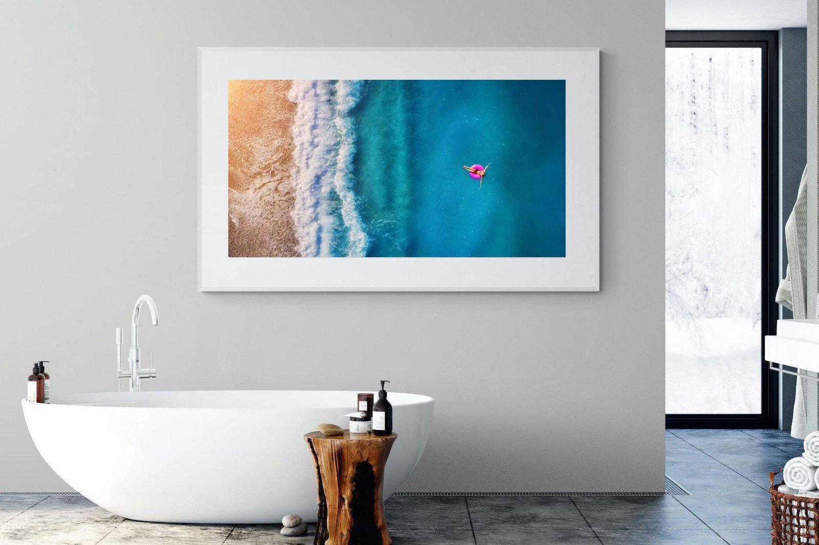 Pink Ring-Wall_Art-180 x 110cm-Framed Print-White-Pixalot