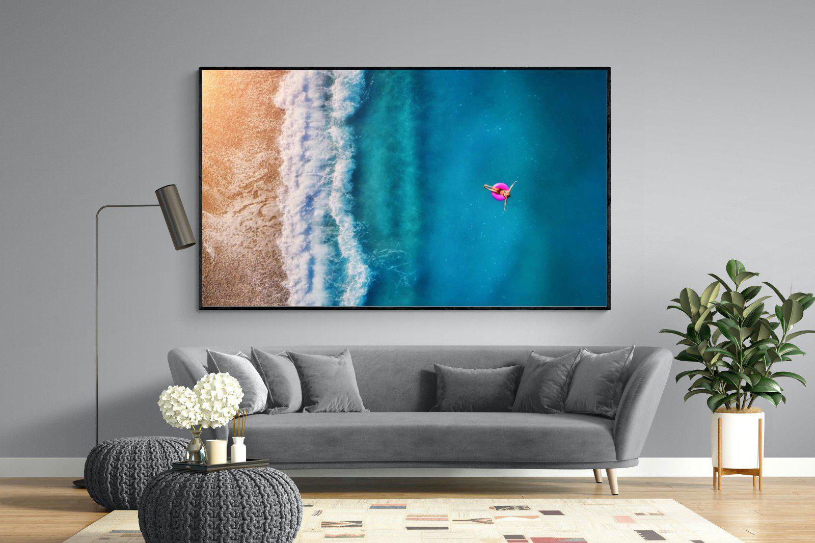 Pink Ring-Wall_Art-220 x 130cm-Mounted Canvas-Black-Pixalot