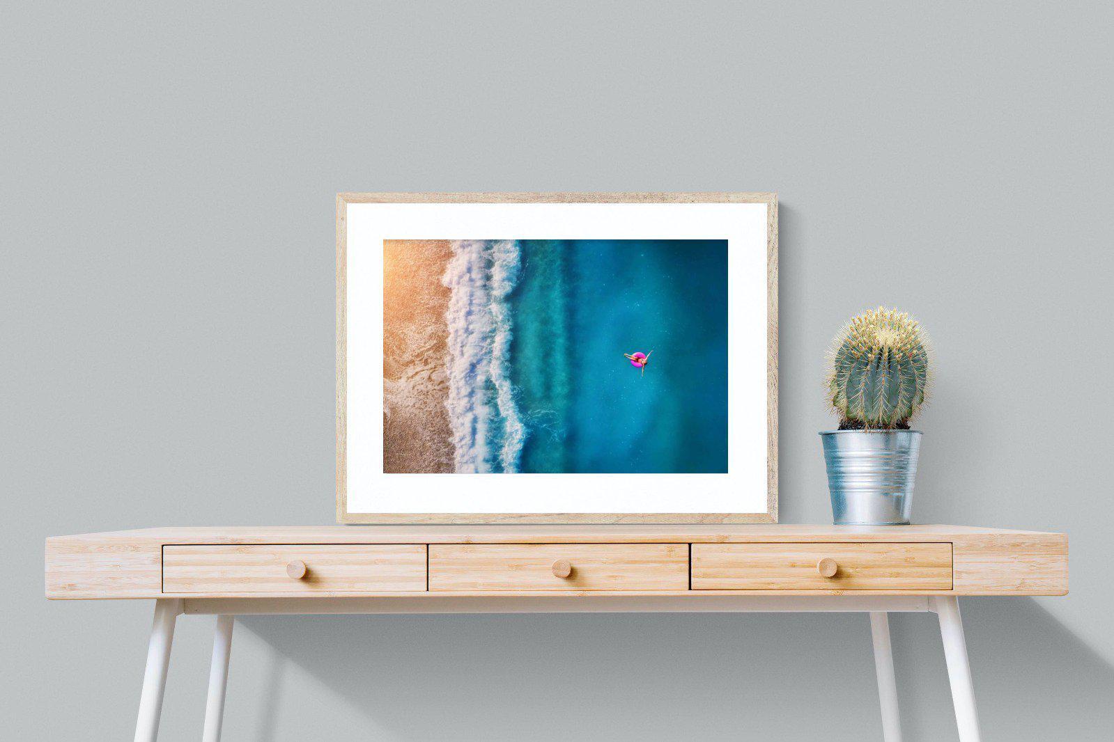 Pink Ring-Wall_Art-80 x 60cm-Framed Print-Wood-Pixalot