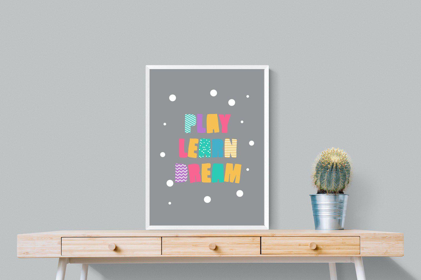 Play, Learn, Dream-Wall_Art-60 x 80cm-Mounted Canvas-White-Pixalot