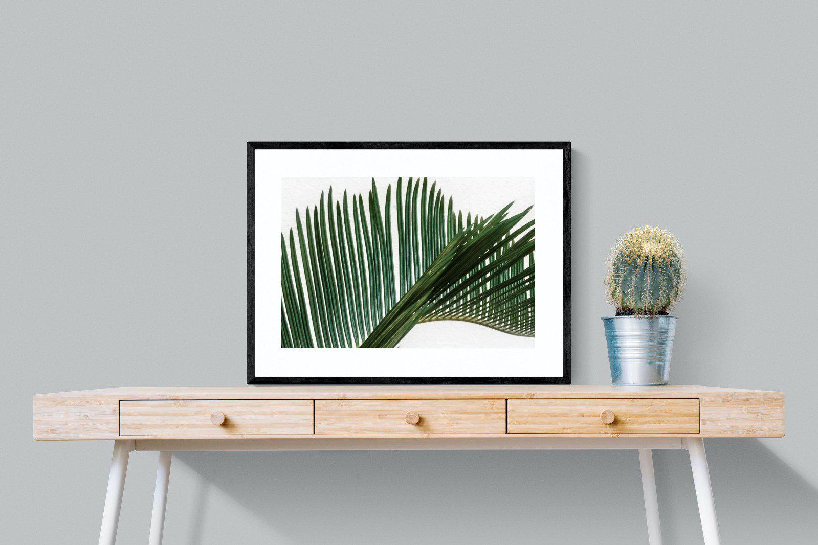 Pointy Frond-Wall_Art-80 x 60cm-Framed Print-Black-Pixalot