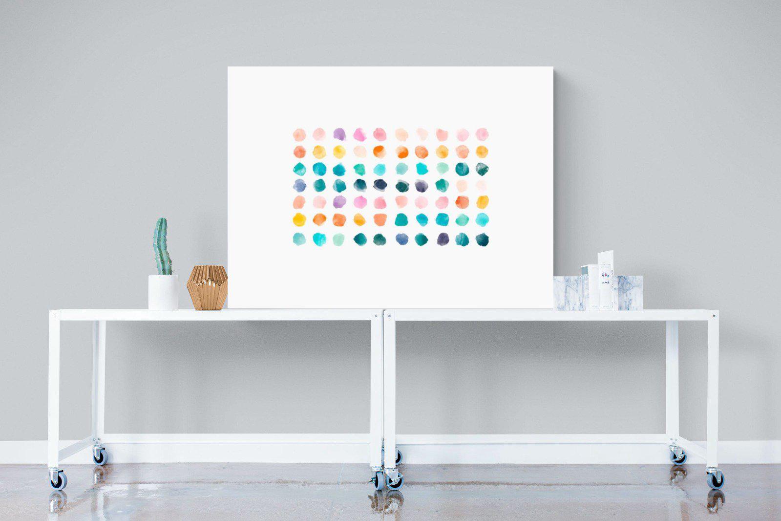 Polkadot-Wall_Art-120 x 90cm-Mounted Canvas-No Frame-Pixalot