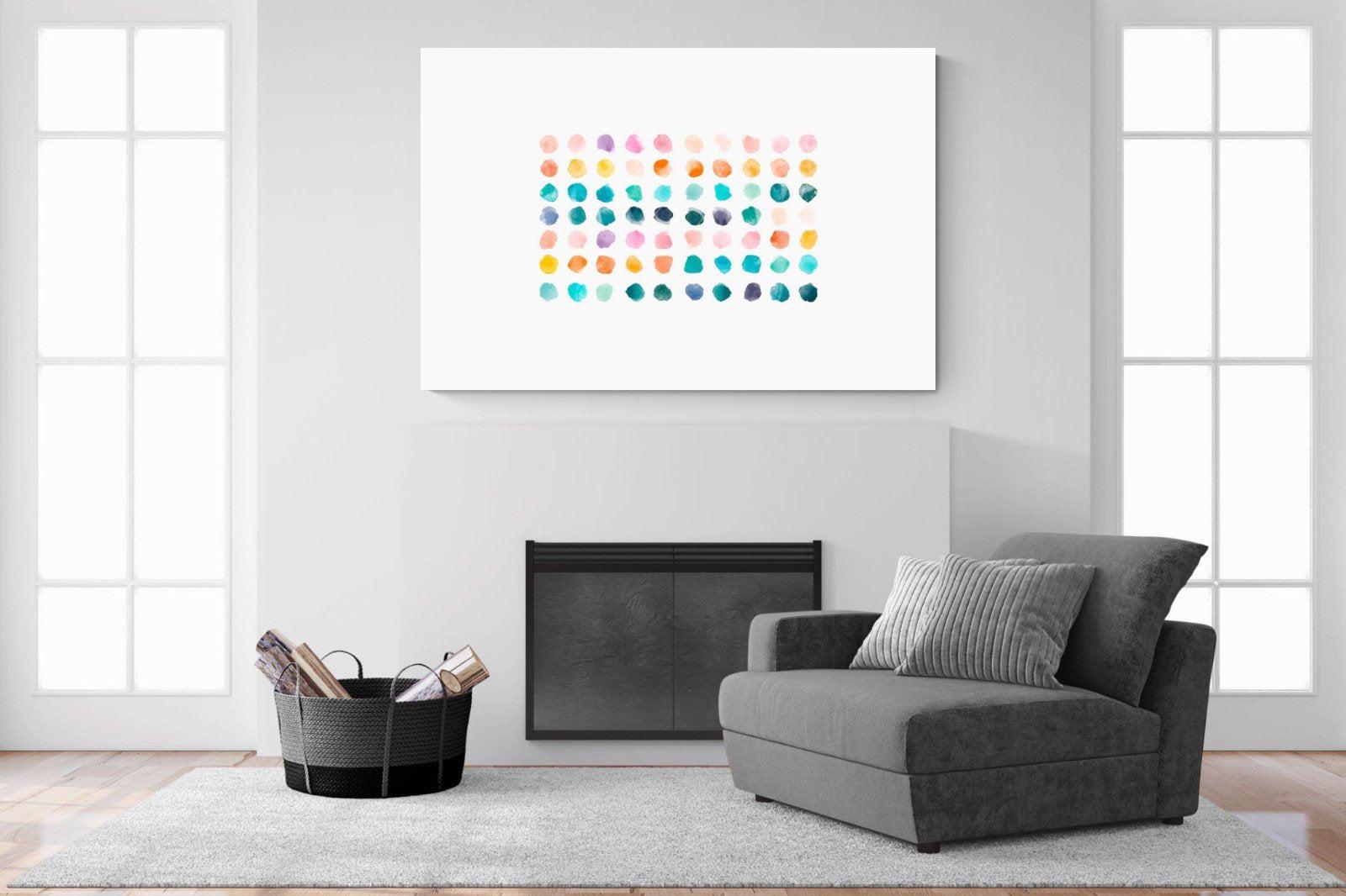 Polkadot-Wall_Art-150 x 100cm-Mounted Canvas-No Frame-Pixalot