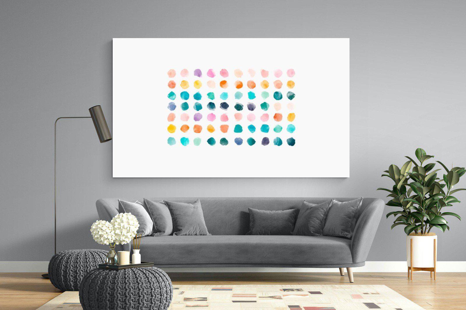 Polkadot-Wall_Art-220 x 130cm-Mounted Canvas-No Frame-Pixalot