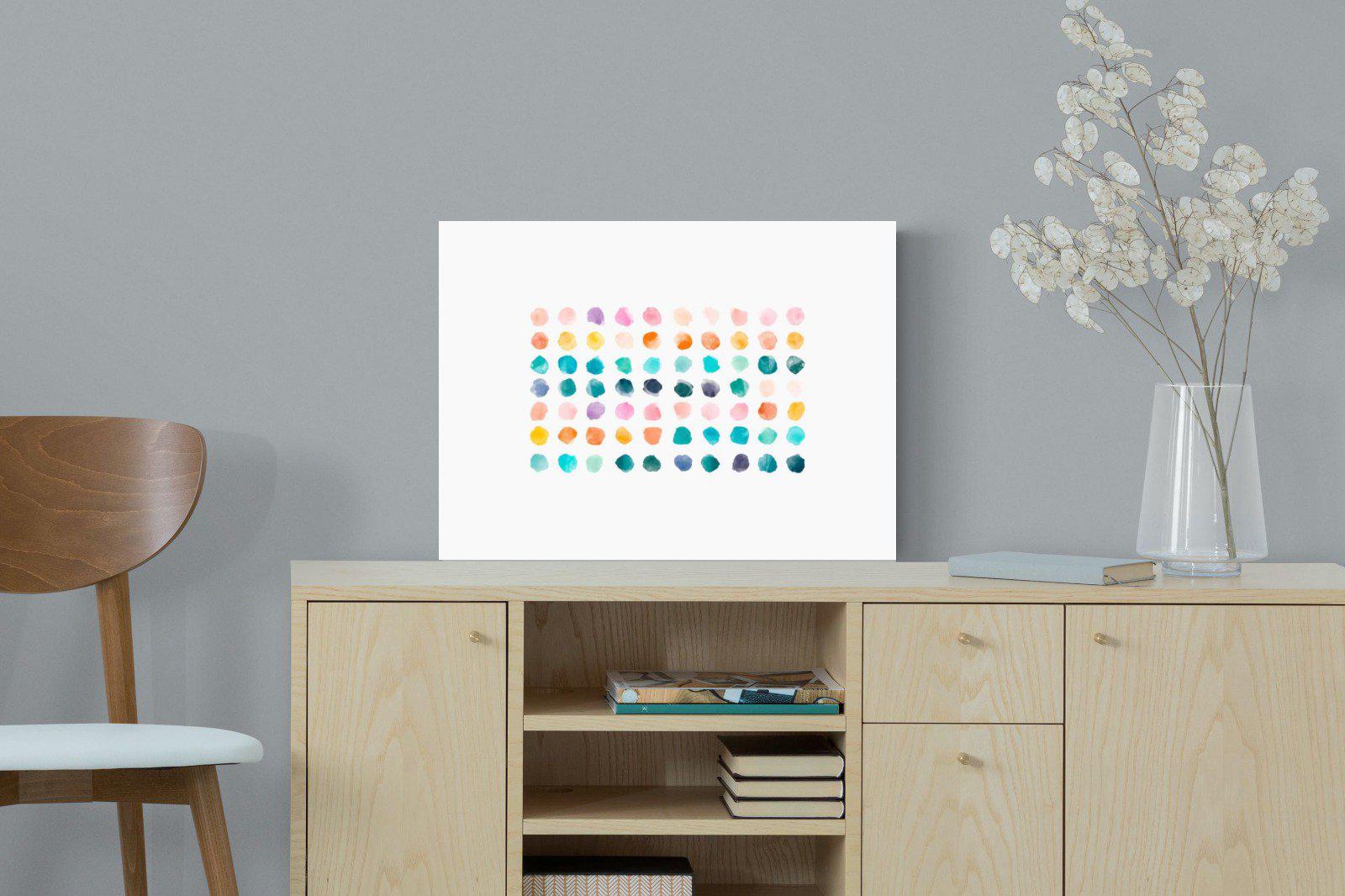 Polkadot-Wall_Art-60 x 45cm-Mounted Canvas-No Frame-Pixalot