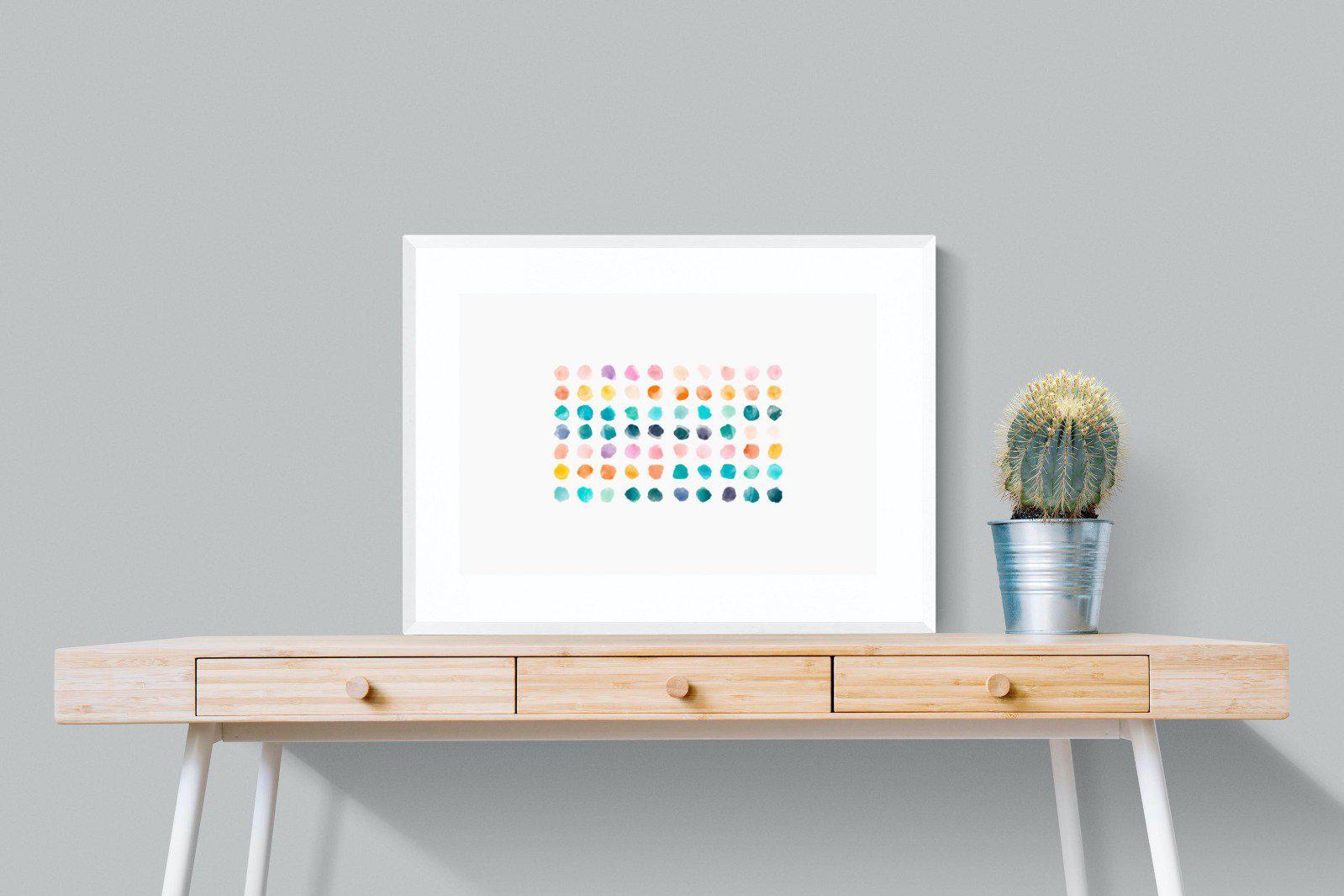 Polkadot-Wall_Art-80 x 60cm-Framed Print-White-Pixalot