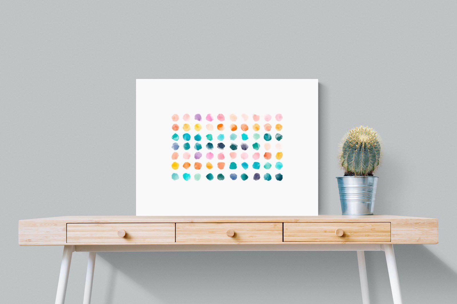 Polkadot-Wall_Art-80 x 60cm-Mounted Canvas-No Frame-Pixalot