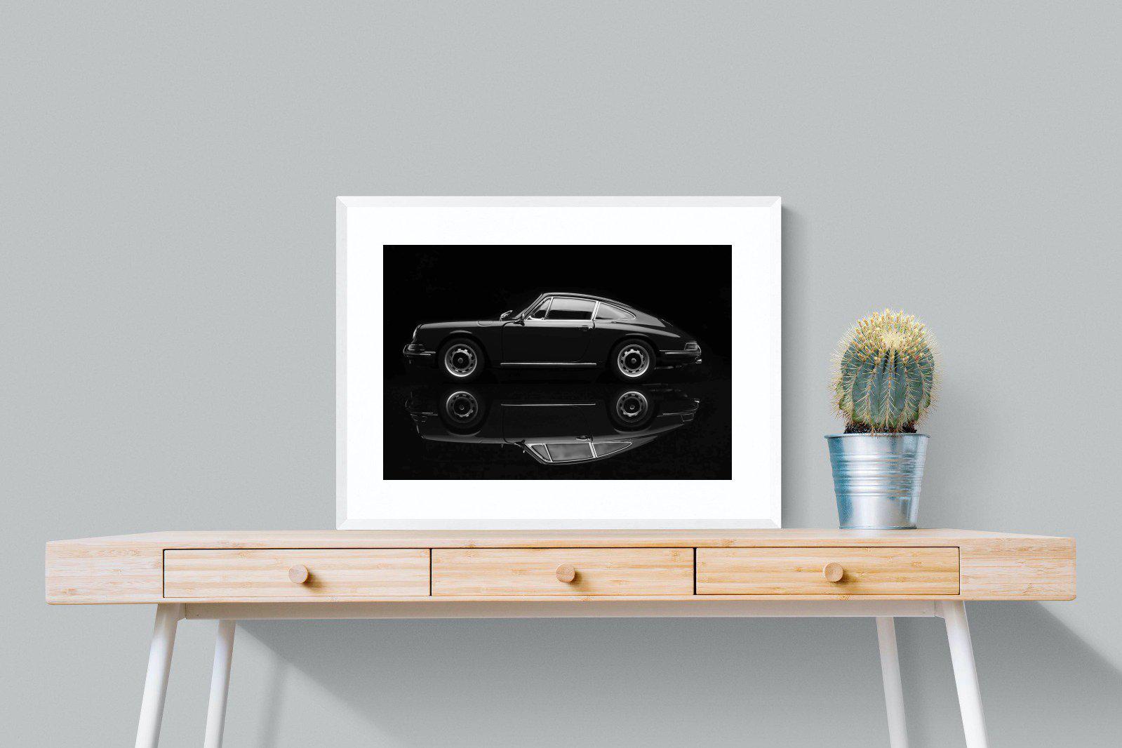 Porsche 911-Wall_Art-80 x 60cm-Framed Print-White-Pixalot