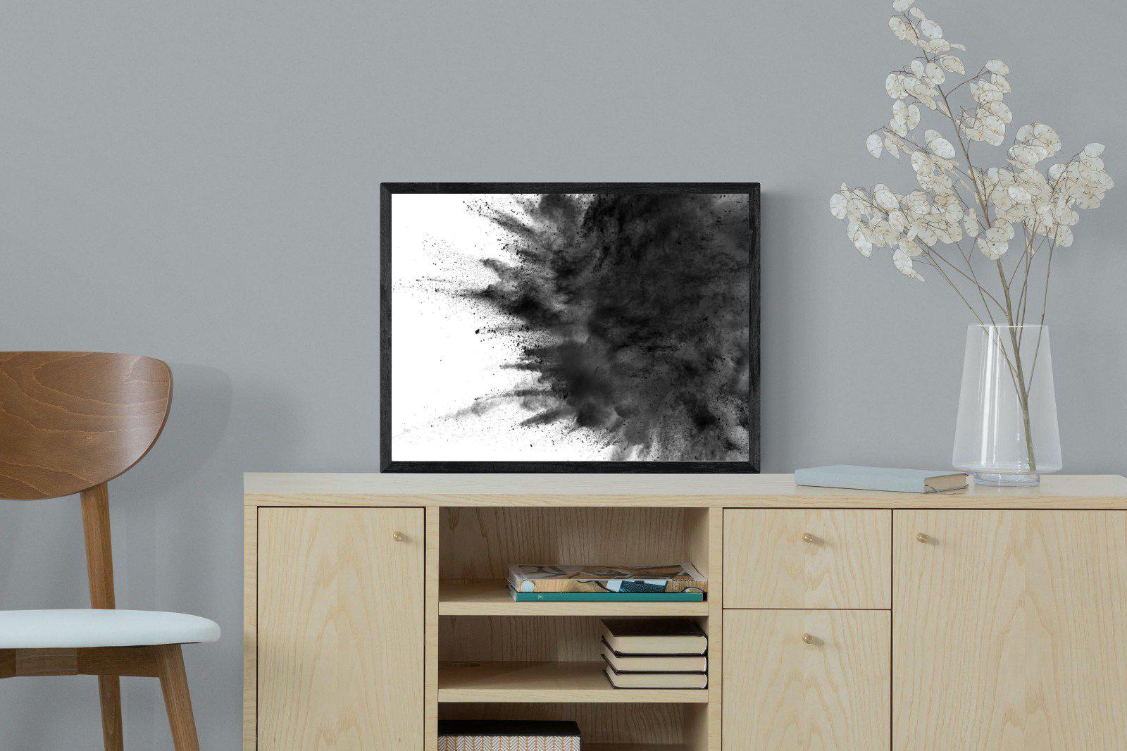 Powder-Wall_Art-60 x 45cm-Mounted Canvas-Black-Pixalot