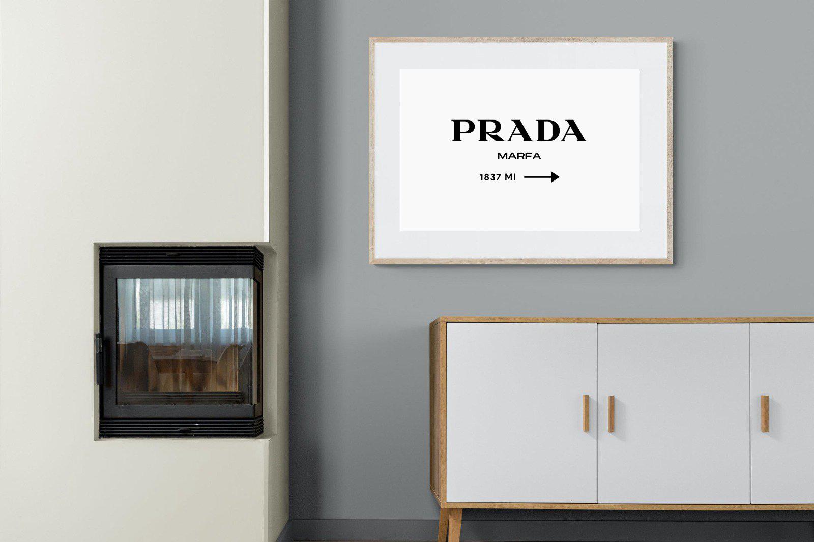 Prada Marfa 1837-Wall_Art-100 x 75cm-Framed Print-Wood-Pixalot