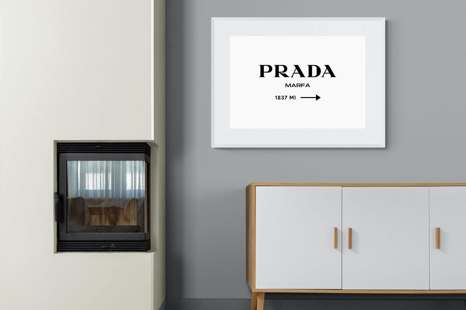 Prada Marfa 1837-Wall_Art-100 x 75cm-Framed Print-White-Pixalot