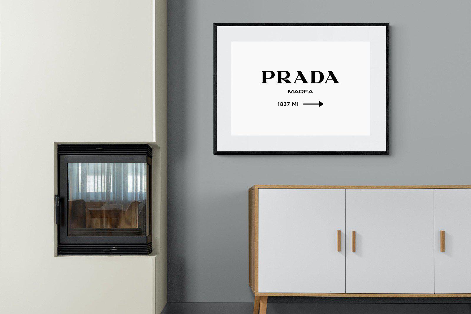 Prada Marfa 1837-Wall_Art-100 x 75cm-Framed Print-Black-Pixalot