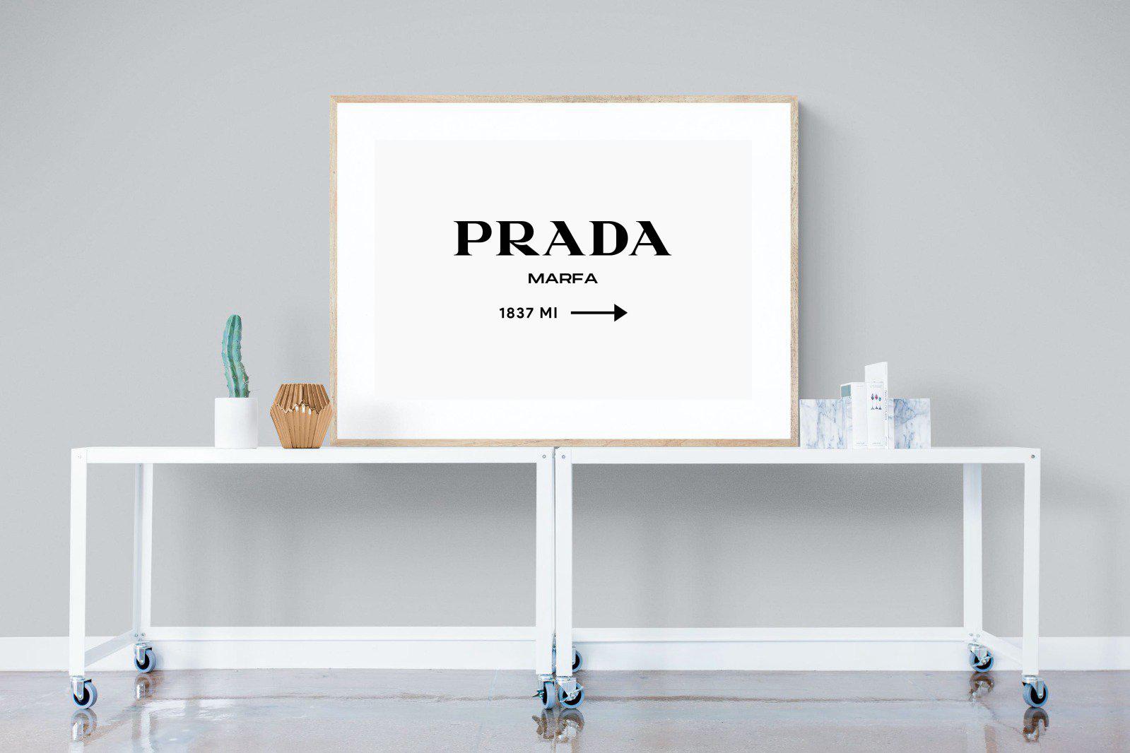 Prada Marfa 1837-Wall_Art-120 x 90cm-Framed Print-Wood-Pixalot