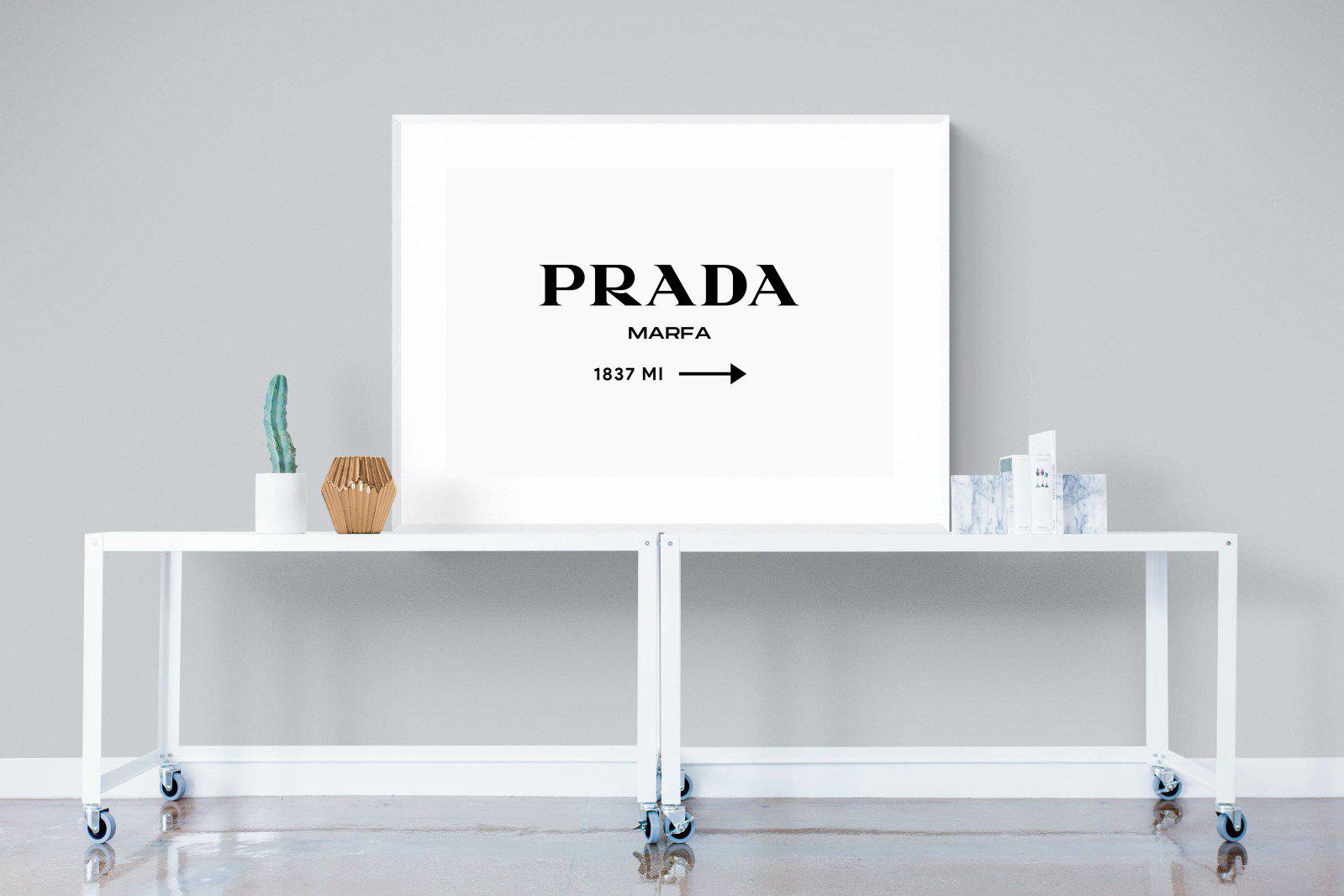 Prada Marfa 1837-Wall_Art-120 x 90cm-Framed Print-White-Pixalot