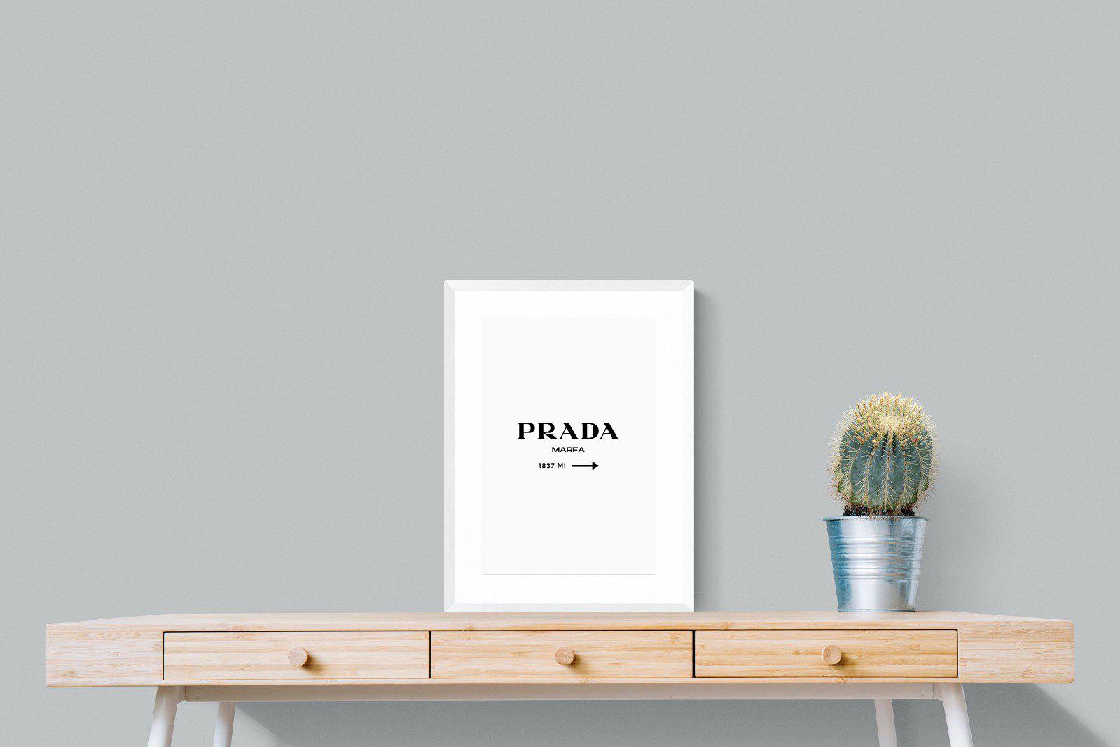 Prada Marfa 1837-Wall_Art-45 x 60cm-Framed Print-White-Pixalot