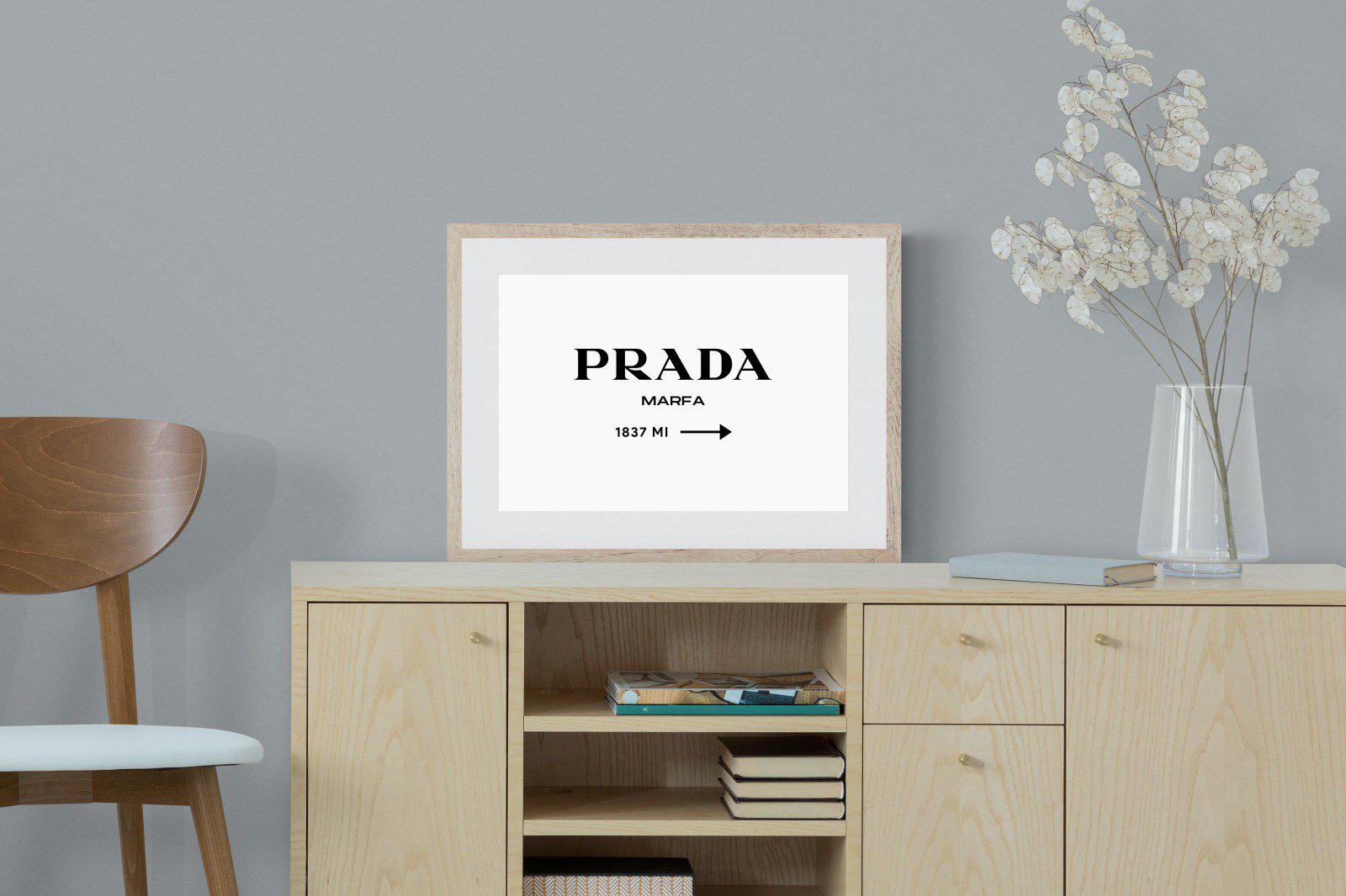 Prada Marfa 1837-Wall_Art-60 x 45cm-Framed Print-Wood-Pixalot