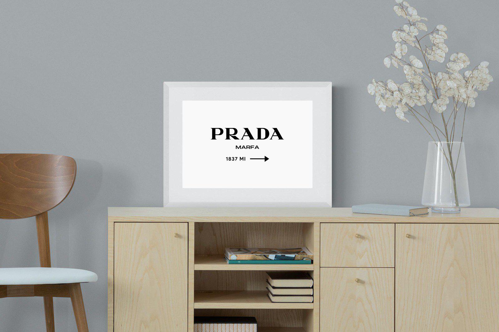 Prada Marfa 1837-Wall_Art-60 x 45cm-Framed Print-White-Pixalot