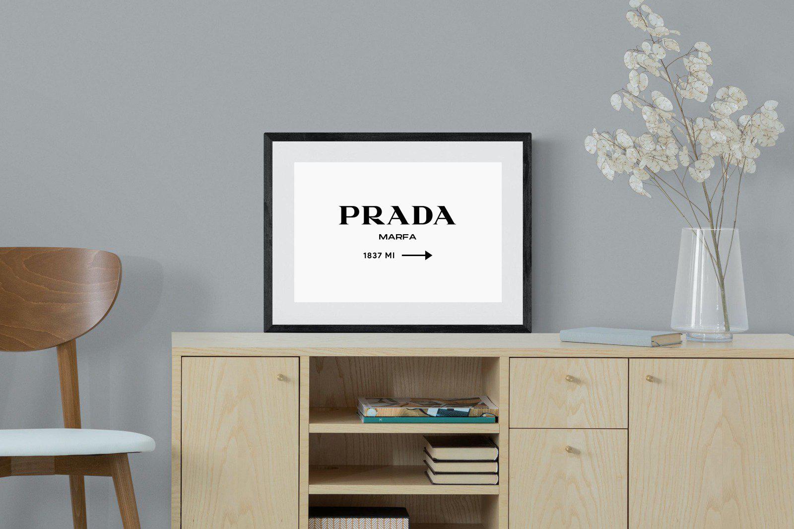 Prada Marfa 1837-Wall_Art-60 x 45cm-Framed Print-Black-Pixalot