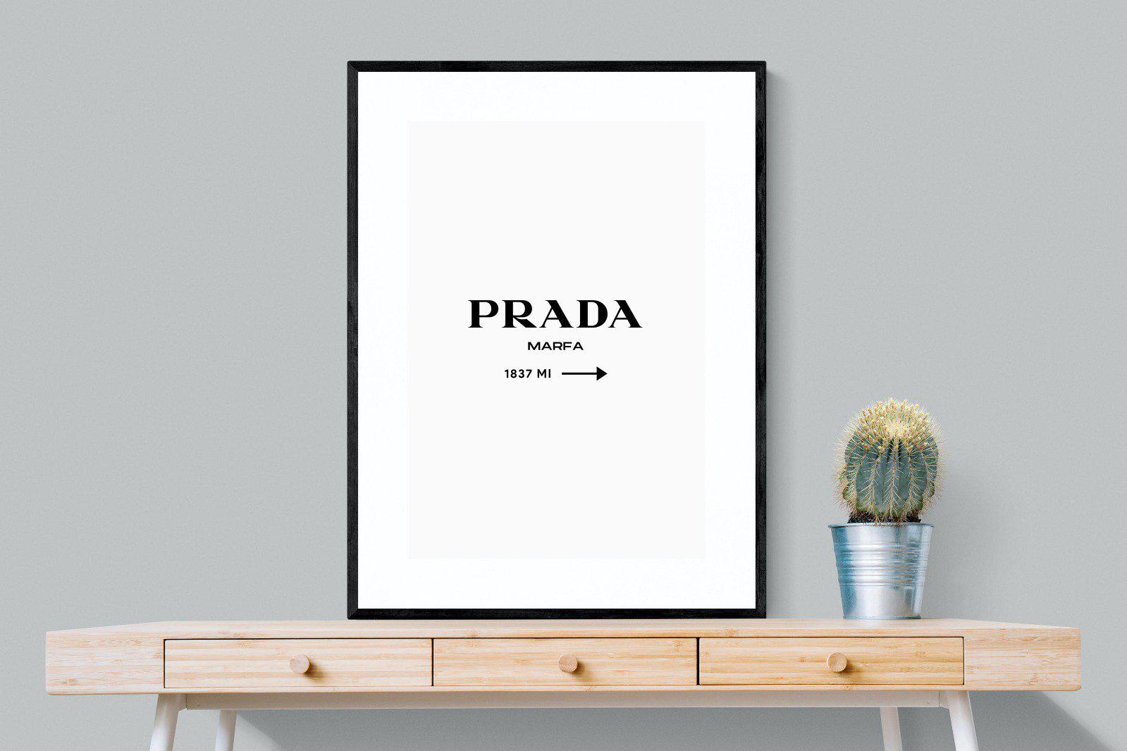 Prada Marfa 1837-Wall_Art-75 x 100cm-Framed Print-Black-Pixalot