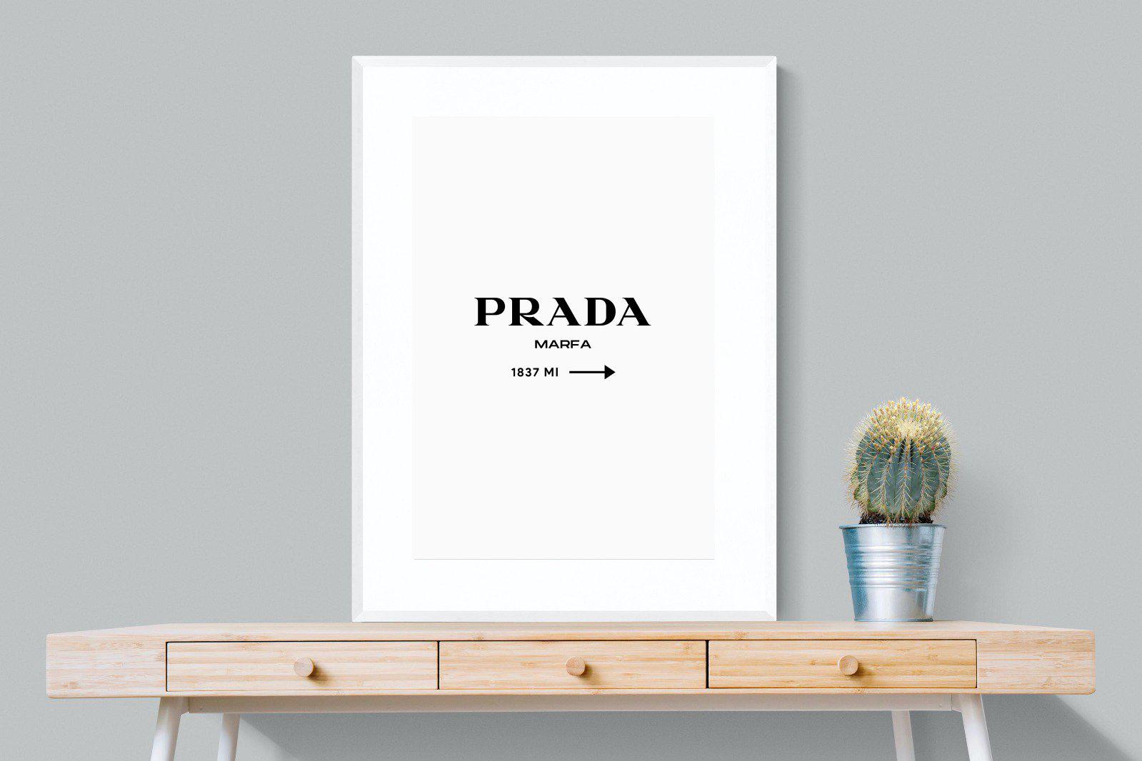 Prada Marfa 1837-Wall_Art-75 x 100cm-Framed Print-White-Pixalot