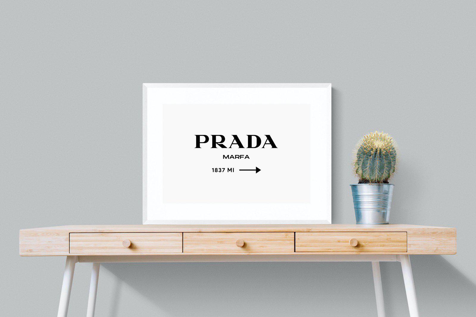 Prada Marfa 1837-Wall_Art-80 x 60cm-Framed Print-White-Pixalot