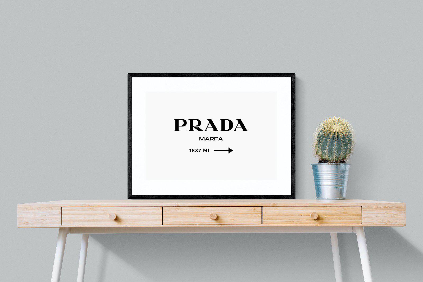 Prada Marfa 1837-Wall_Art-80 x 60cm-Framed Print-Black-Pixalot