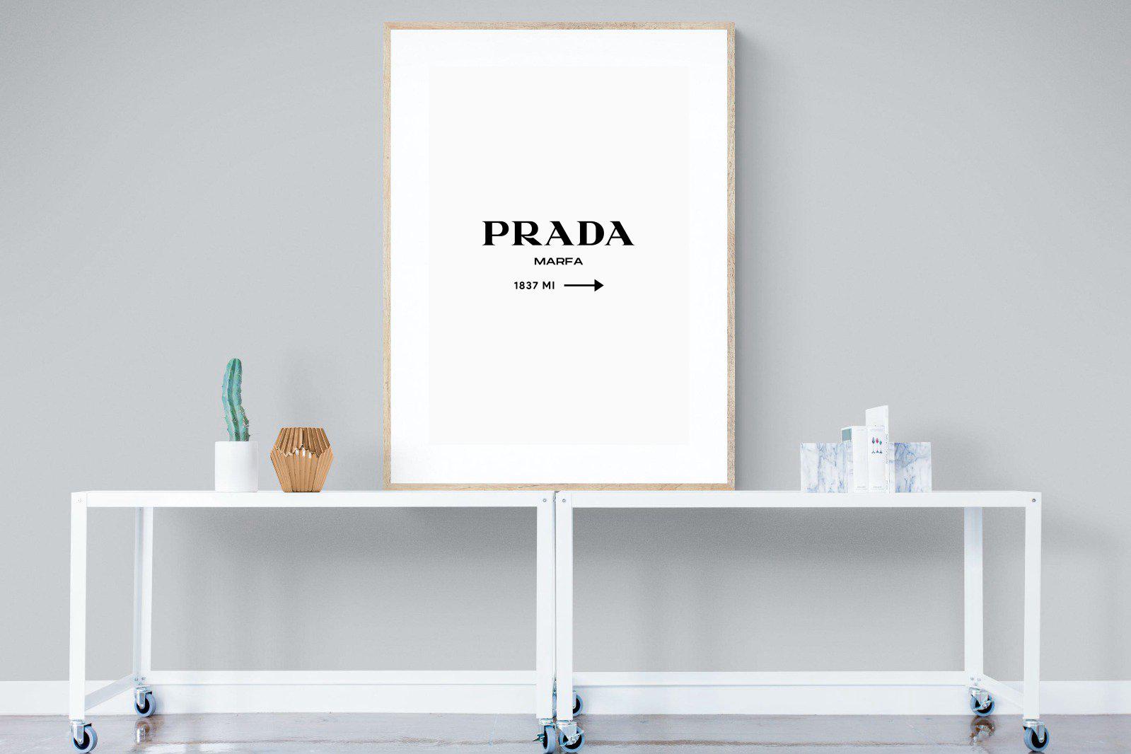 Prada Marfa 1837-Wall_Art-90 x 120cm-Framed Print-Wood-Pixalot