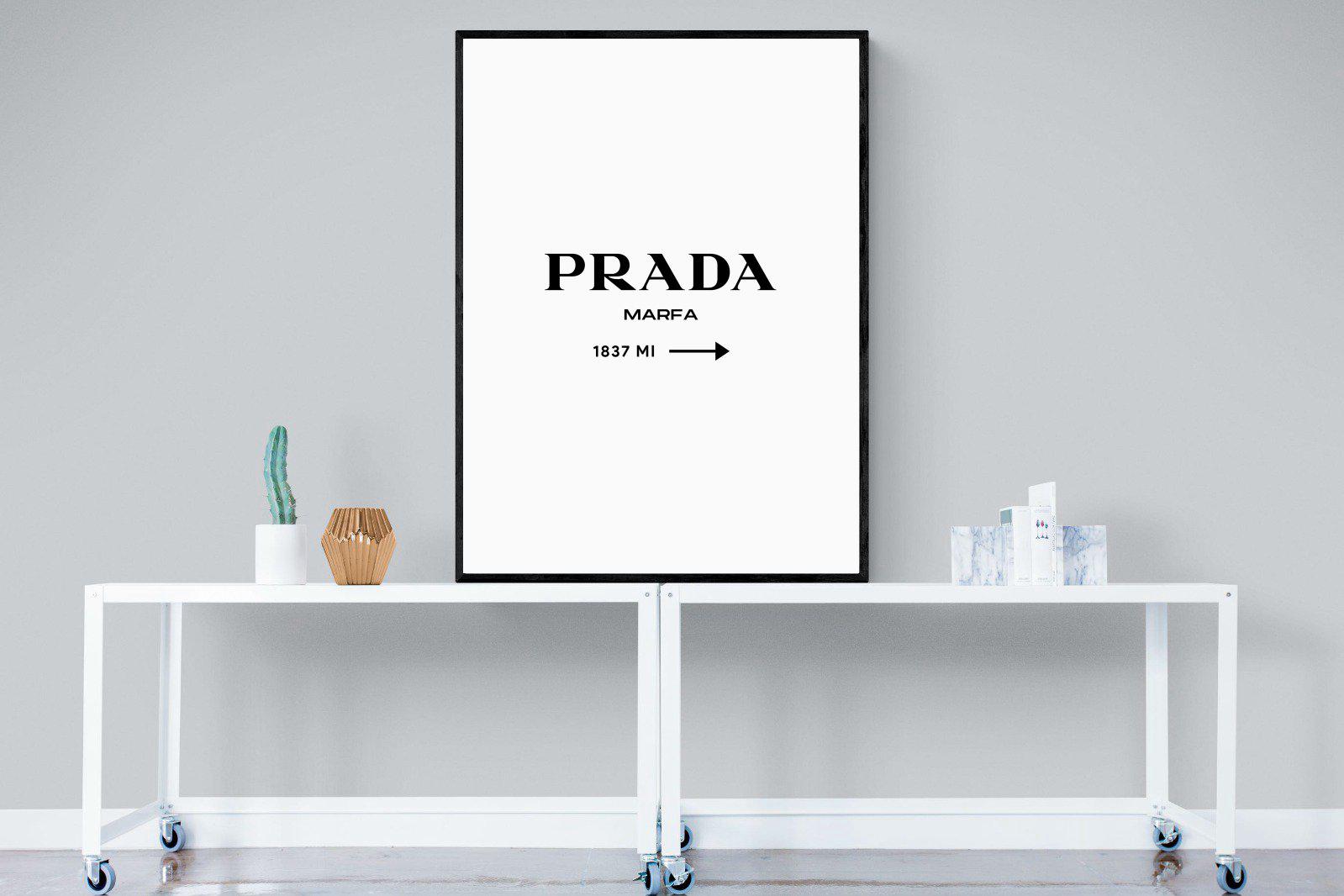 Prada Marfa 1837-Wall_Art-90 x 120cm-Mounted Canvas-Black-Pixalot