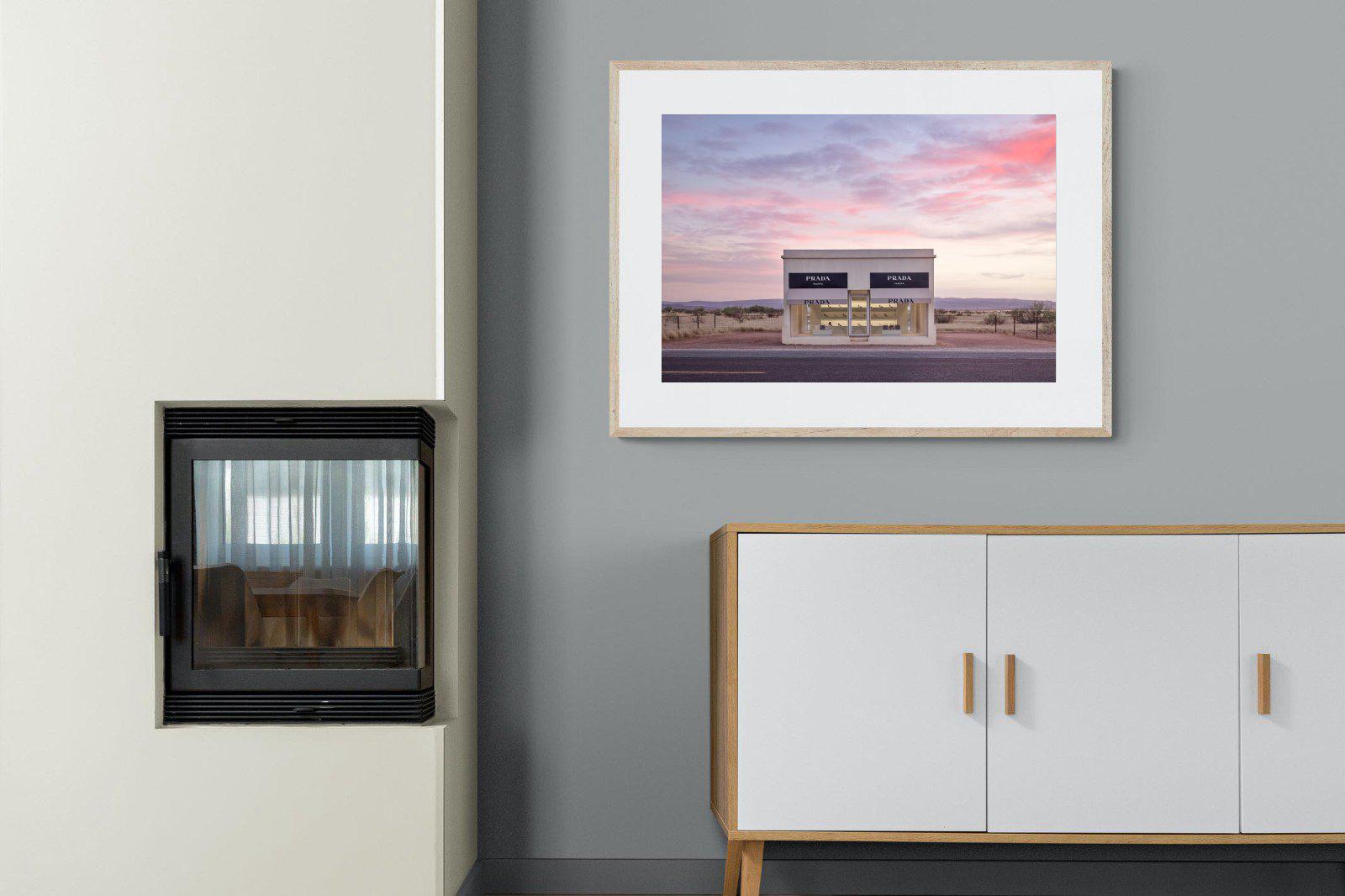 Prada Marfa-Wall_Art-100 x 75cm-Framed Print-Wood-Pixalot