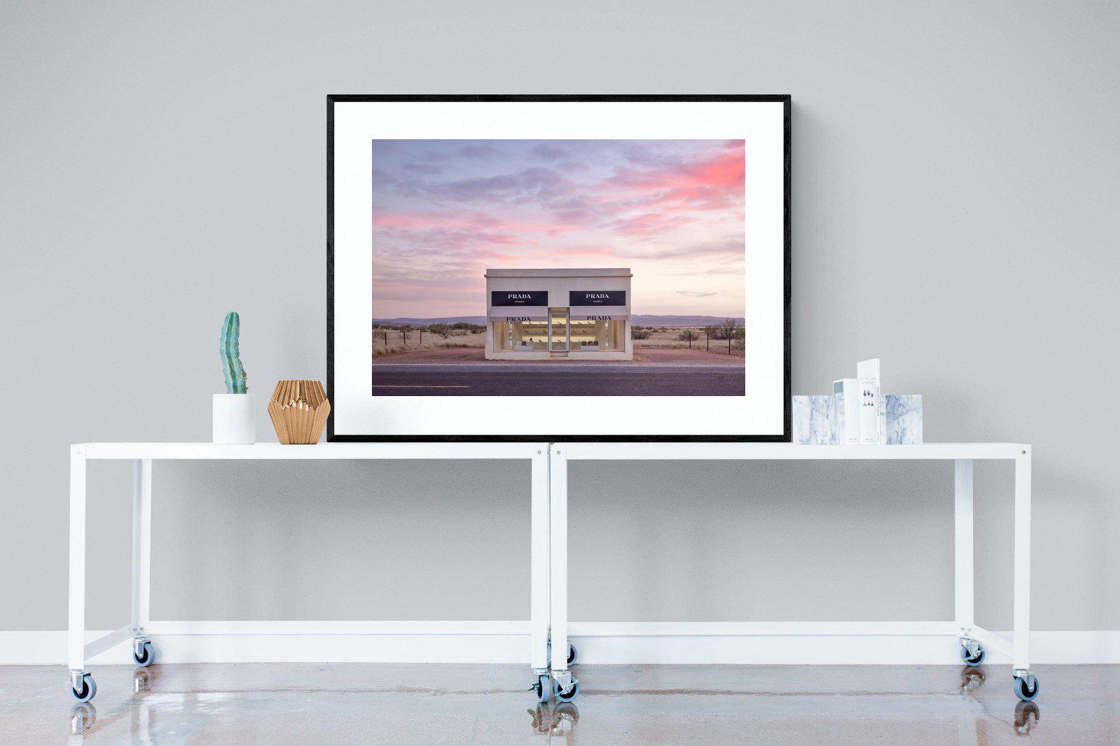 Prada Marfa-Wall_Art-120 x 90cm-Framed Print-Black-Pixalot