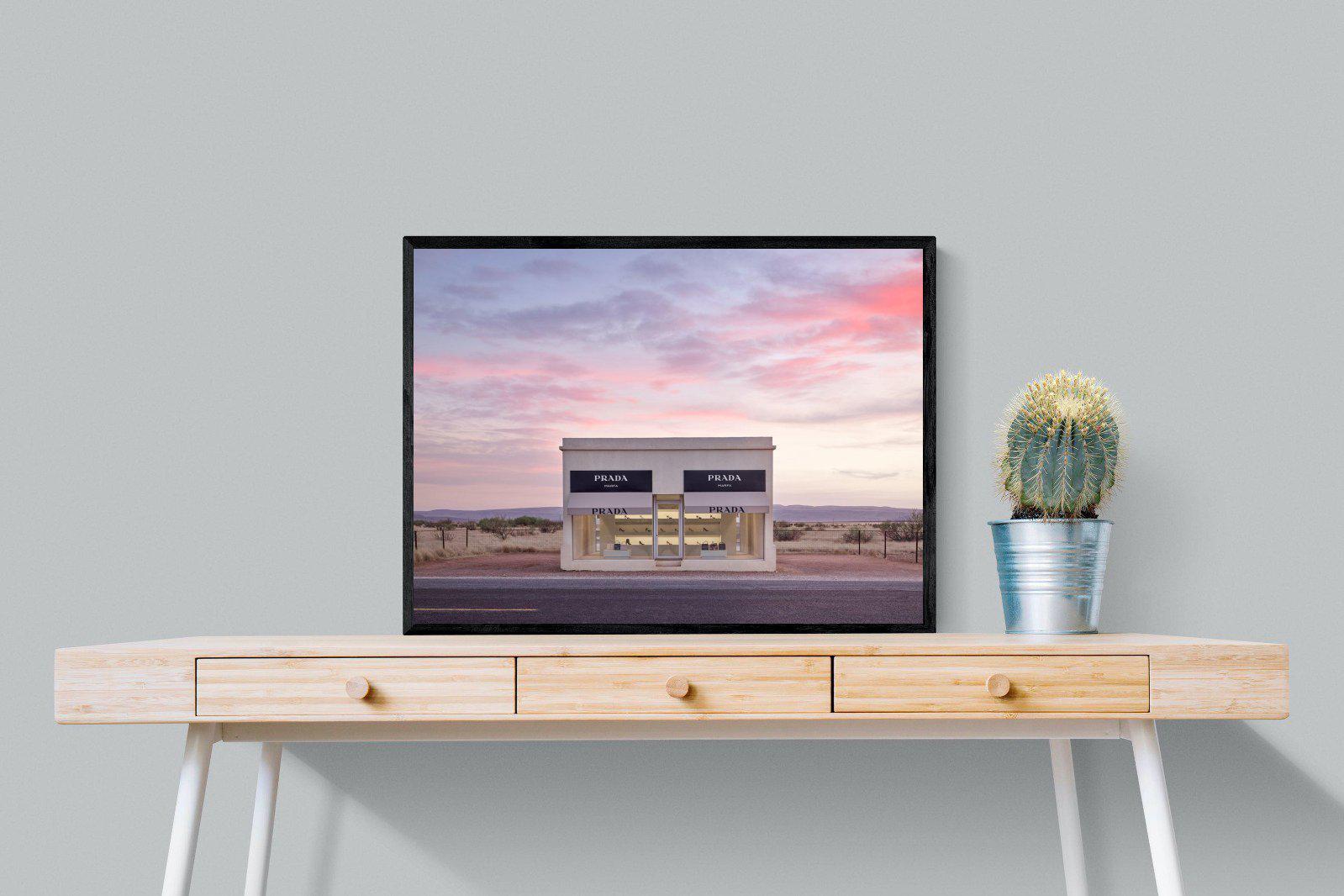 Prada Marfa-Wall_Art-80 x 60cm-Mounted Canvas-Black-Pixalot