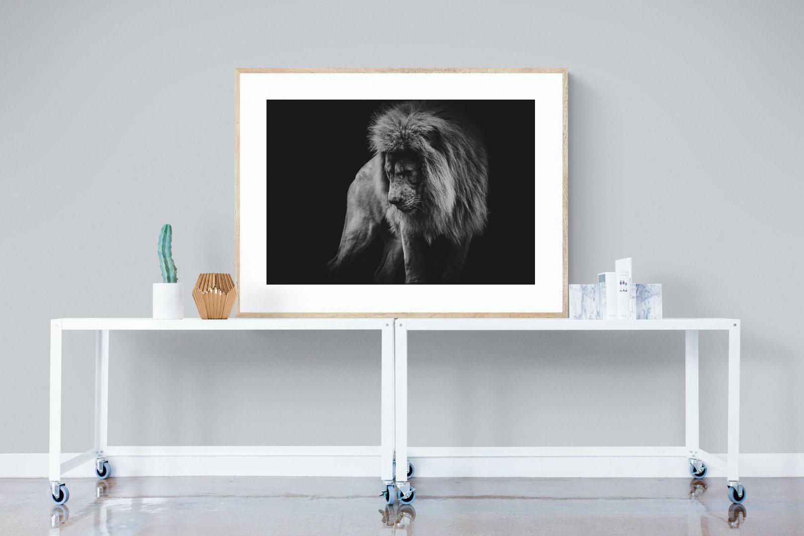 Prince of the Jungle-Wall_Art-120 x 90cm-Framed Print-Wood-Pixalot