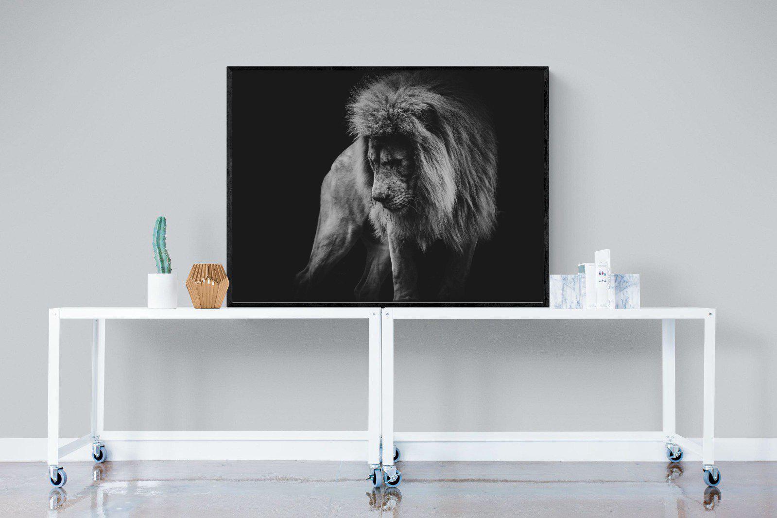 Prince of the Jungle-Wall_Art-120 x 90cm-Mounted Canvas-Black-Pixalot