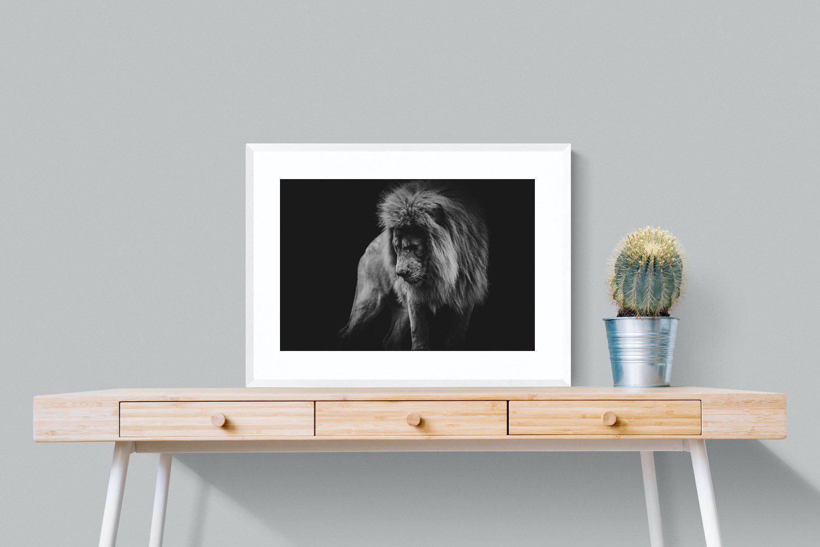 Prince of the Jungle-Wall_Art-80 x 60cm-Framed Print-White-Pixalot