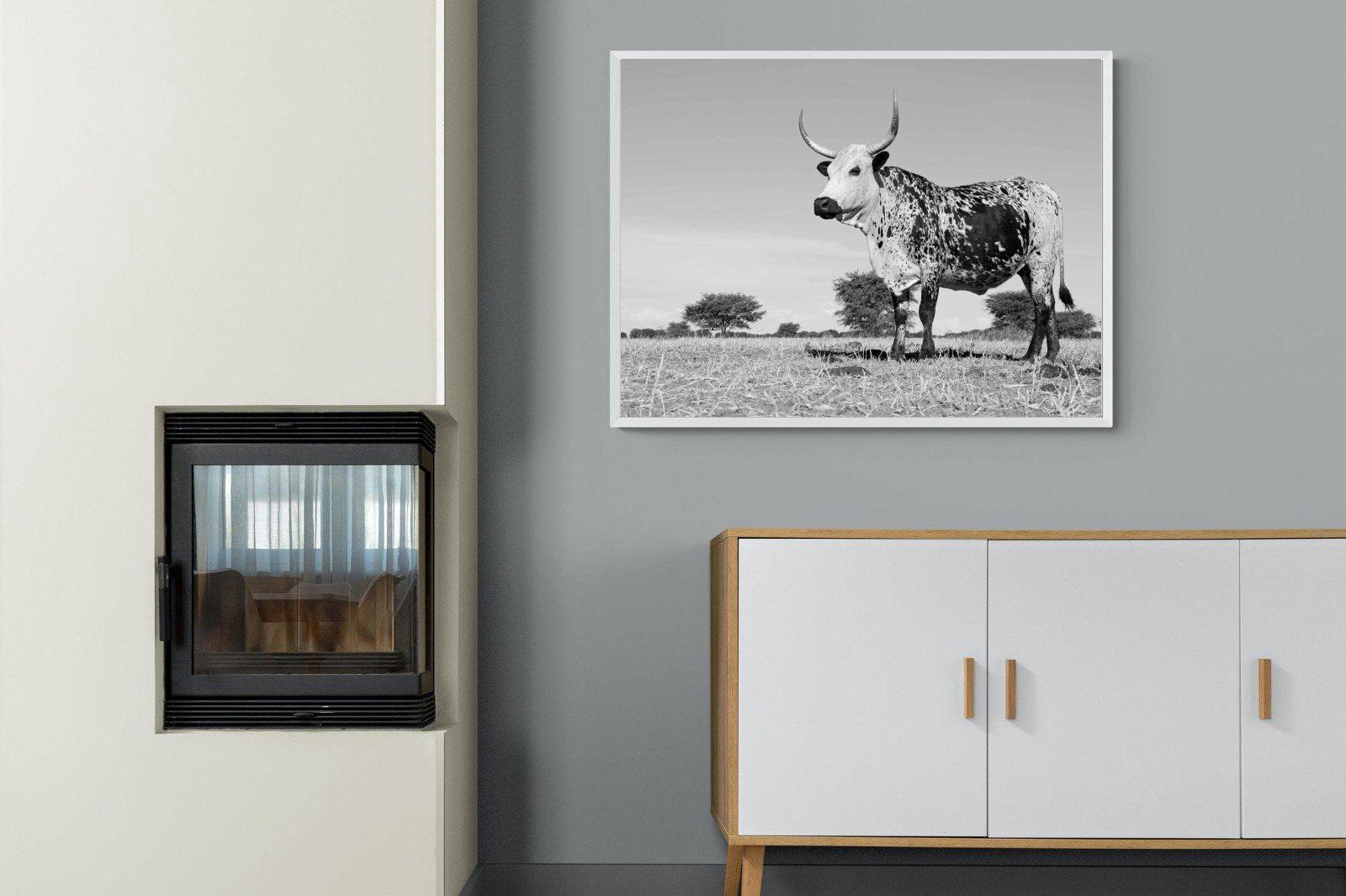 Proud Nguni-Wall_Art-100 x 75cm-Mounted Canvas-White-Pixalot