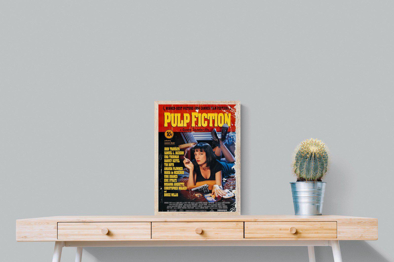 Pulp Fiction-Wall_Art-45 x 60cm-Mounted Canvas-Wood-Pixalot