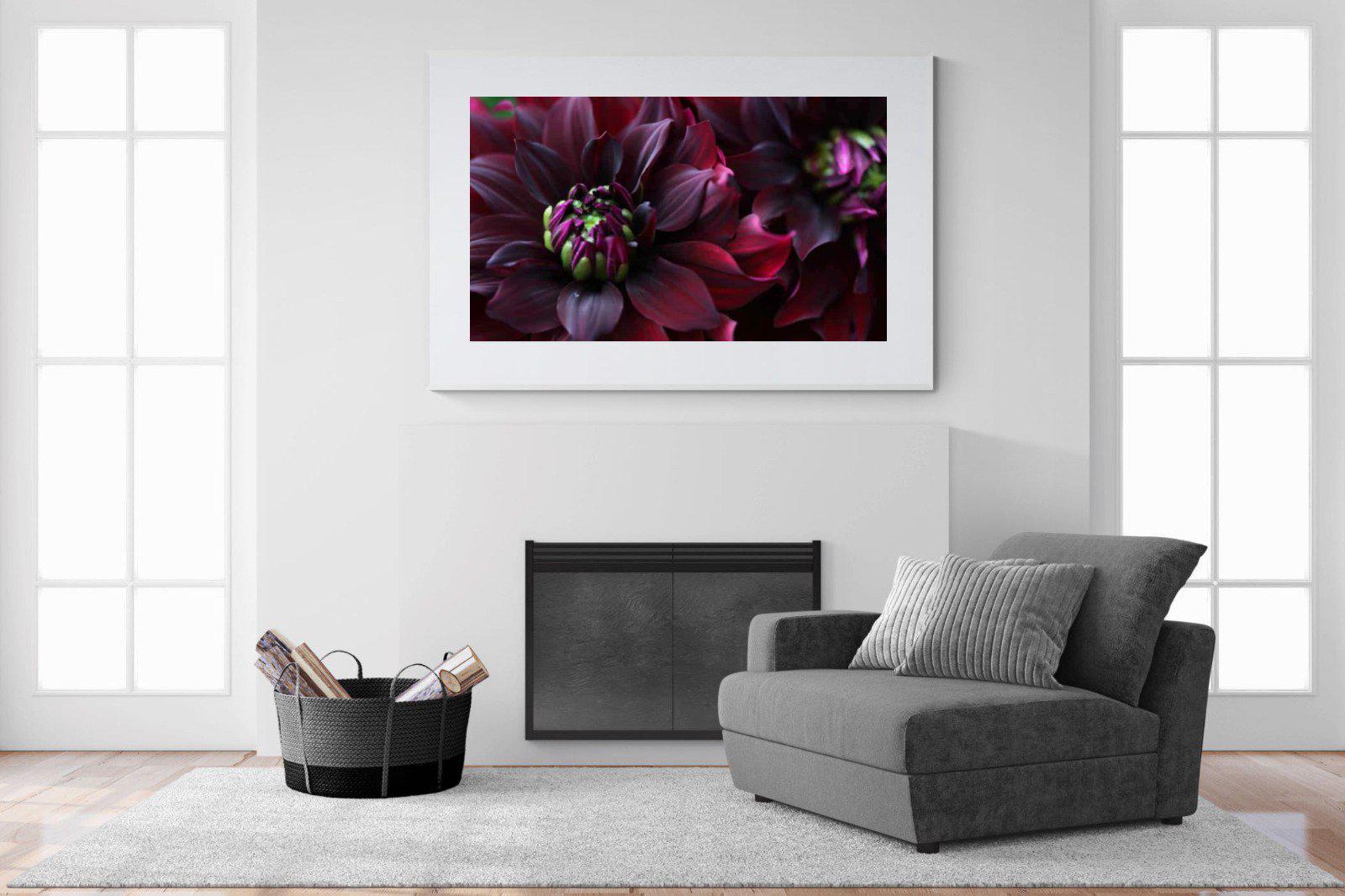 Purple Petals-Wall_Art-150 x 100cm-Framed Print-White-Pixalot