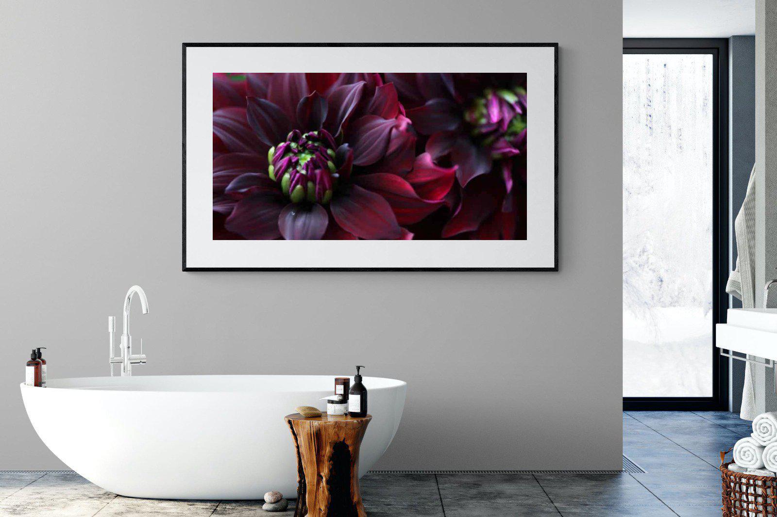 Purple Petals-Wall_Art-180 x 110cm-Framed Print-Black-Pixalot