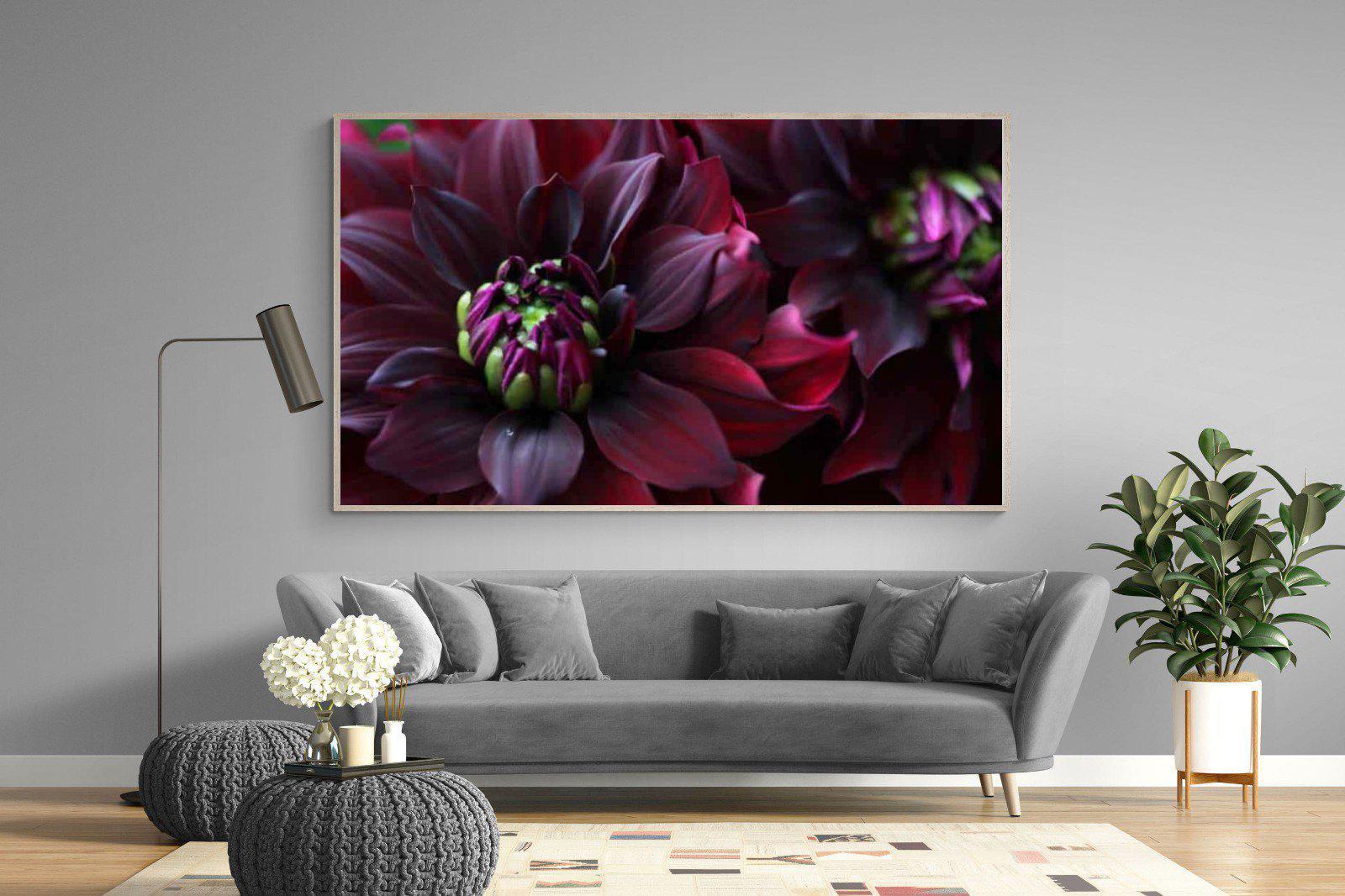 Purple Petals-Wall_Art-220 x 130cm-Mounted Canvas-Wood-Pixalot