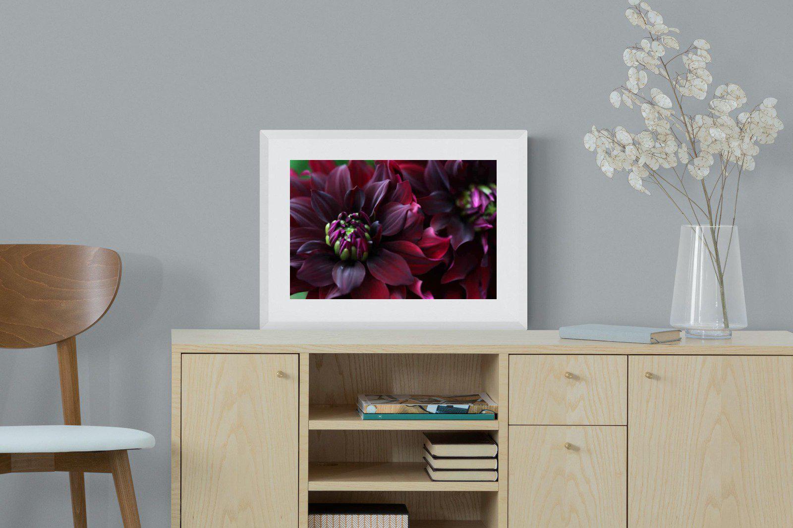 Purple Petals-Wall_Art-60 x 45cm-Framed Print-White-Pixalot