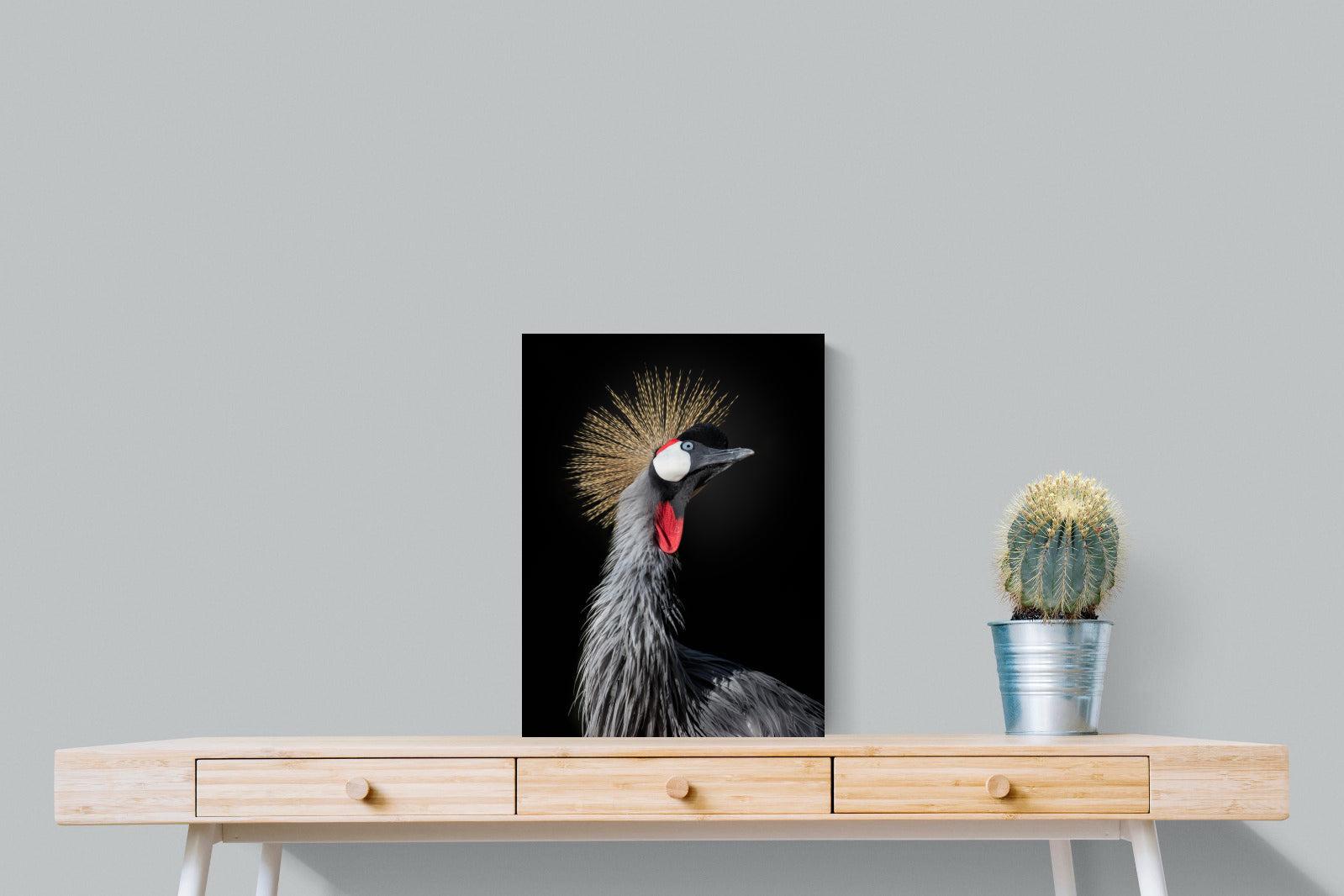 Queen Crane-Wall_Art-45 x 60cm-Mounted Canvas-No Frame-Pixalot