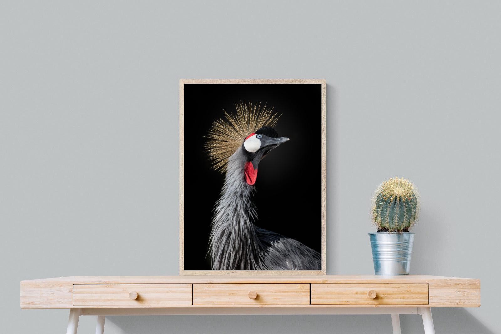 Queen Crane-Wall_Art-60 x 80cm-Mounted Canvas-Wood-Pixalot