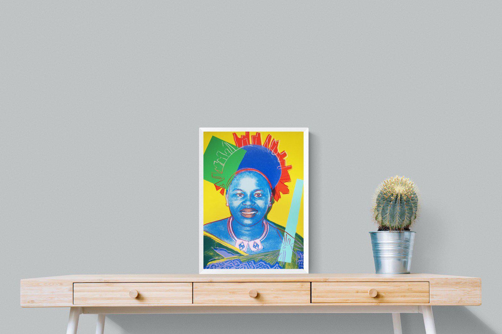 Queen Ntombi-Wall_Art-45 x 60cm-Mounted Canvas-White-Pixalot